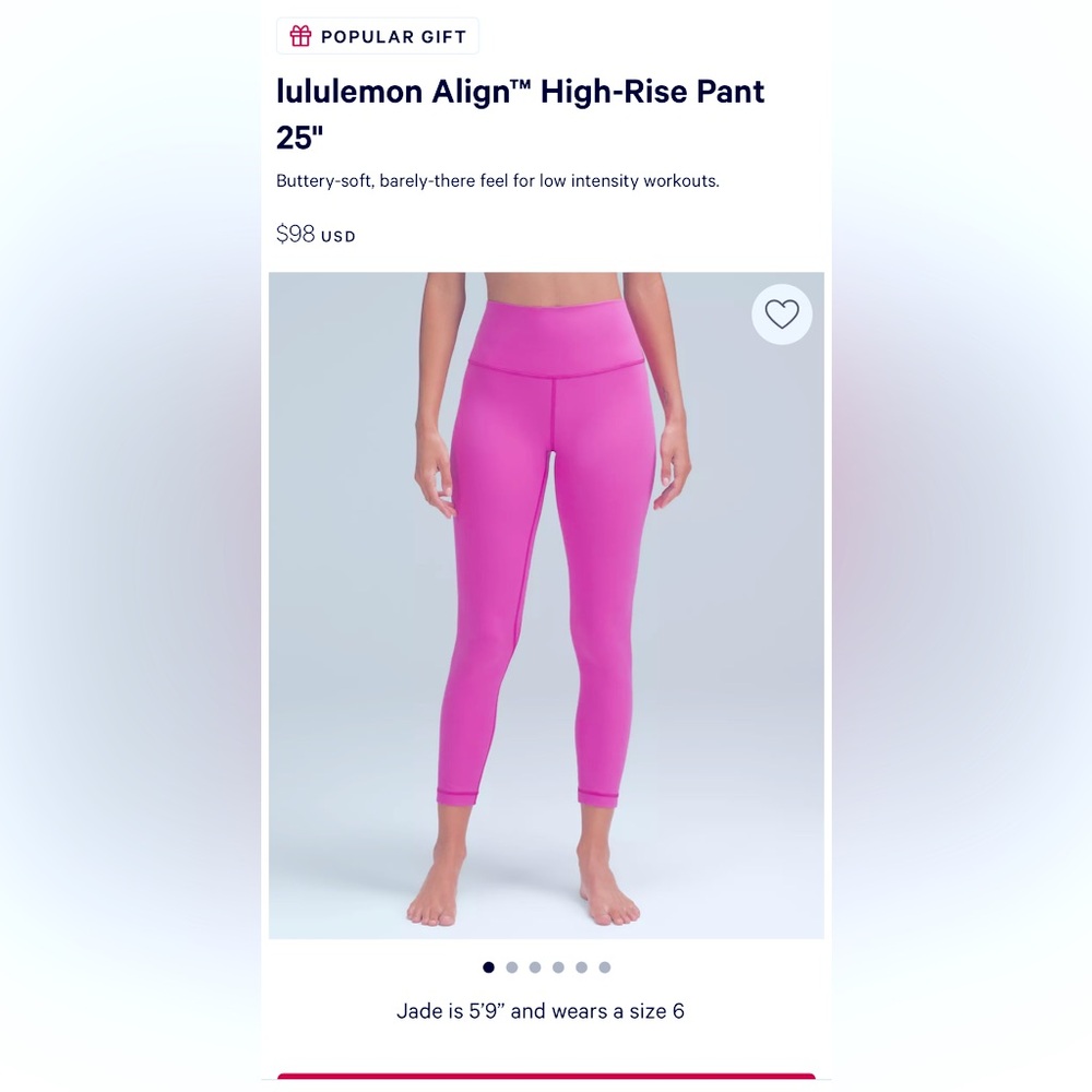 Lululemon Align HR Pants 25” ✨PINK✨